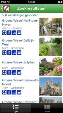 WandelZapp wandelroutes iPhone