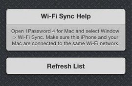 Wifi sync 1password 4