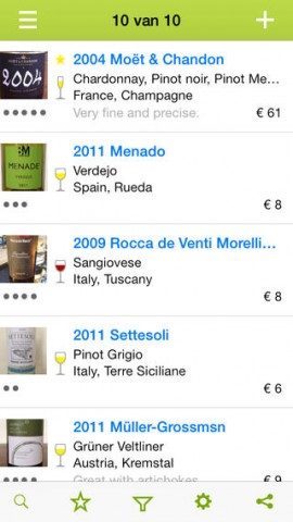 Winebase wijncollectie iPhone