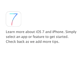 iOS 7 uitlegpagina's iPhone