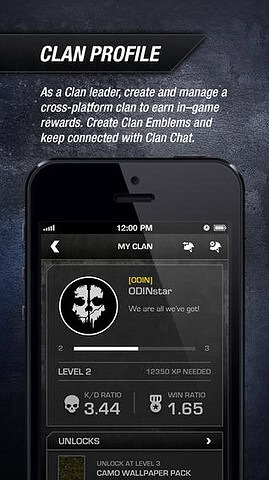 COD Ghosts Clan profiel iOS