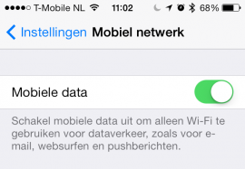 Dataverbruik iOS