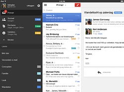 Gmail indeling drie vensters open