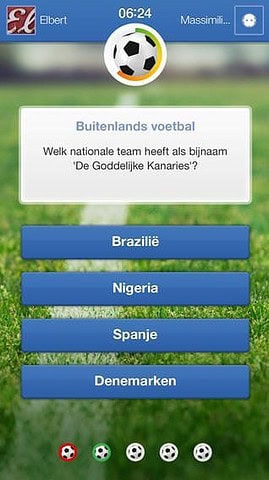 Koning Voetbal iPhone quizvraag