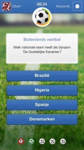 Koning Voetbal iPhone quizvraag