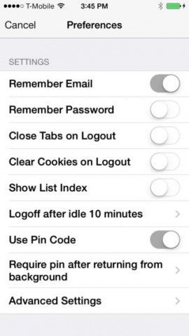 LastPass instellingen iOS