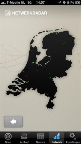 NetwerkRadar stippen in beeld