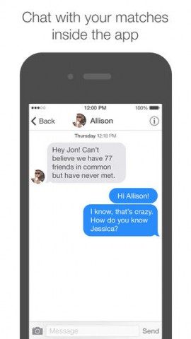 Tinder iOS 7 chatten