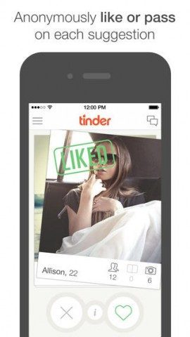 Tinder iOS 7 iemand liken