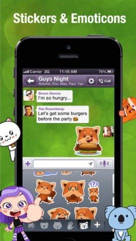 Viber allerlei nieuwe stickers iPhone