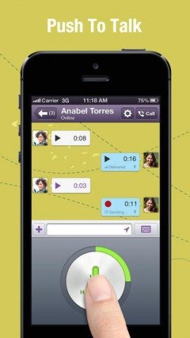 Viber walkietalkie functie