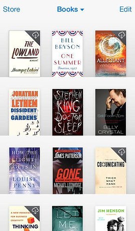 iBooks iOS 7.0 uiterlijk boekenkast