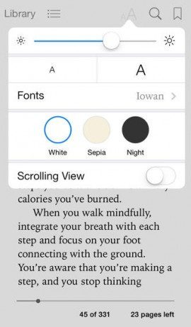 iBooks leesopties iOS 7