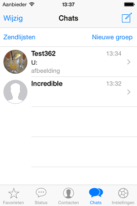 Afgeronde avatars in iOS 7-update WhatsApp