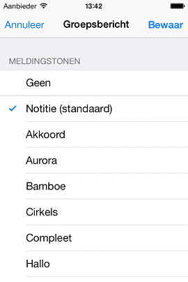 WhatsApp iOS 7 - nieuwe meldingstonen