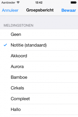 WhatsApp iOS 7 - nieuwe meldingstonen