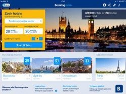 Booking.com nieuwe startscherm iPad