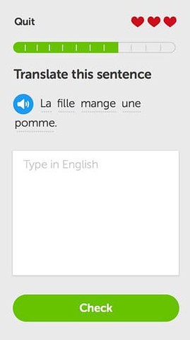 Duolingo oefen in Frans iPhone