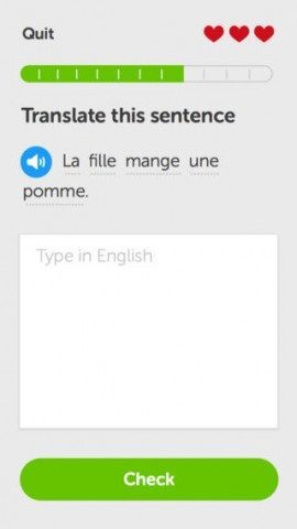 Duolingo oefen in Frans iPhone