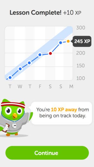 Duolingo taalles coach motivatie iPhone