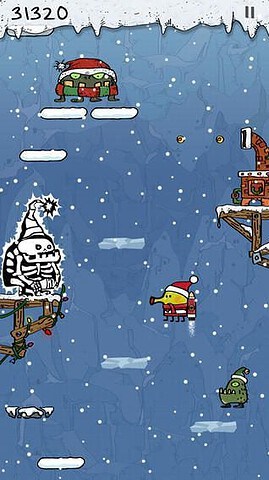 ICS Doodle Jump Christmas Special Free iPhone screenshot