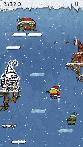 ICS Doodle Jump Christmas Special Free iPhone screenshot