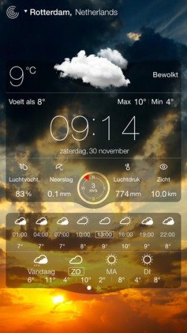 Live Weer Reloaded Weerstation iOS 7