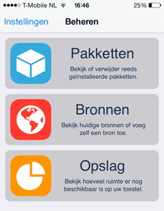 Cydia 1.1.9 op iOS 7