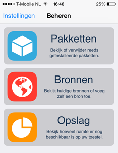 Cydia 1.1.9 op iOS 7