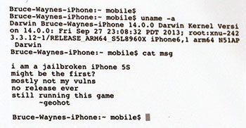 Geohot jailbreak iPhone 5s