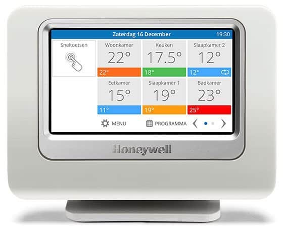 Chromatisch rekken Monteur Honeywell Evohome thermostaat met iPhone-bediening nu in Nederland  verkrijgbaar