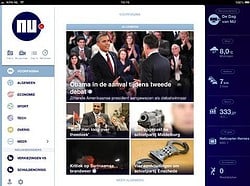 NU.nl iPad-app liggende houding