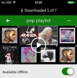 Xbox Music offline afspeellijst