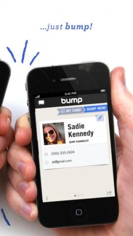 bump iphone hand