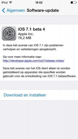 iOS 7.1 beta 4