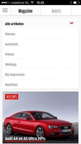 AutoWeek.nl categorieën