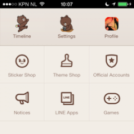 LINE iPhone-app thema kiezen