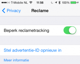 Reclametracking iOS 7