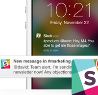 Slack App iPhone header