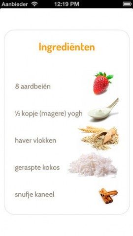 Smoothies ingrediënten iPhone