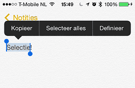 iOS 7 selectie