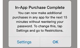 In-app aankopen iOS 7.1 waarschuwing