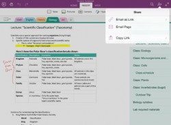 Microsoft OneNote delen document