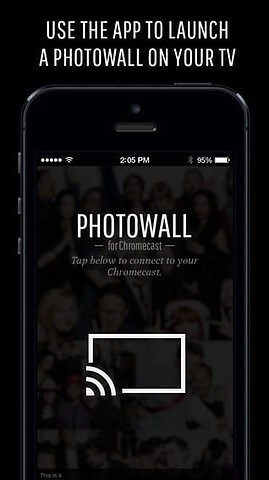 Photowall for Chromecast beginscherm