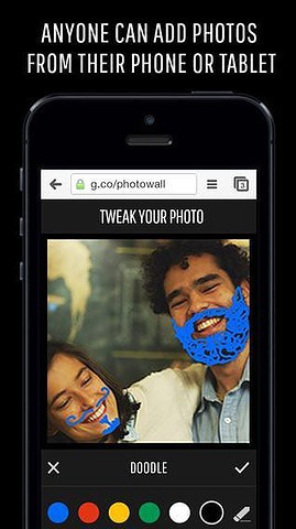 Photowall for Chromecast tekenen op foto