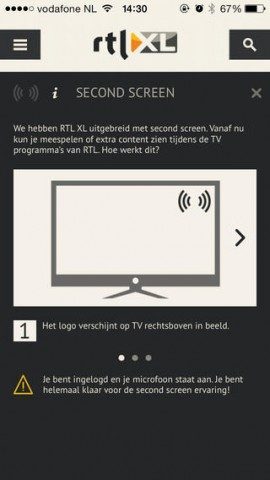 RTL XL Second Screen zo werkt het