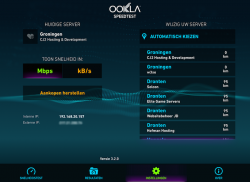Server kiezen in Speedtest.net