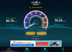 Verbindingstest in Speedtest.net