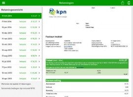 ICV MijnKPN Facturen in app iOS