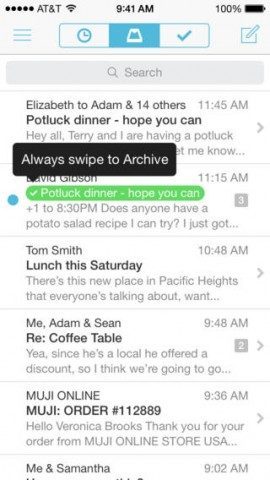 Mailbox auto swipe